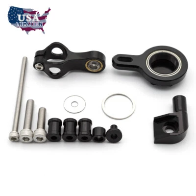 FXCNC Black Steering Damper Bracket Mount For Yamaha YZF R1 1998-2001 US Stock - Image 1 of 4