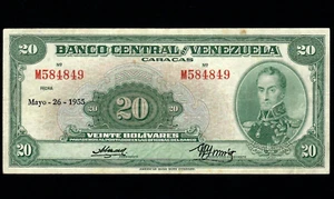 Venezuela 20 Bolivar 1955 P-32 sehr guter Zustand - Bild 1 von 4