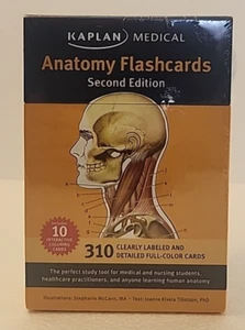 Kaplan Medical Anatomy Flashcards 2nd Edition Full Color Cards NIB - Picture 1 of 4