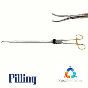 Pinzas finas Pilling 211245A Landreneau Lawrence curva de 45° 15-3/8" - Imagen 1 de 4