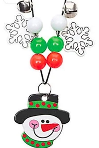 Oriental Trading Company Wooden Beaded Snowman Necklace Craft Kit - Makes 12!! - Picture 1 of 3