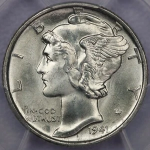 1941 10c Mercury Dime - PCGS MS 66 - Picture 1 of 4