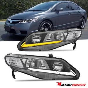Pair LED DRL Headlights Lamps for 2006-2011 Honda Civic FA Sedan 4-door New - Bild 1 von 18
