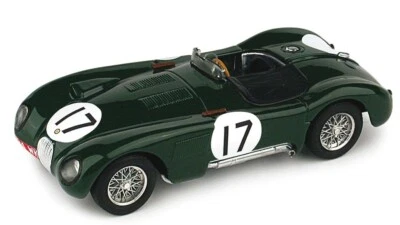 MODELLINO AUTO STATICO BRUMM JAGUAR C TYPE LE MANS 1953 MOSS-WALKER SCALA 1:43 - Immagine 1 di 4