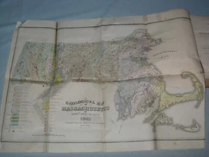 1841 BOOK FINAL REPORT ON THE GEOLOGY OF MASSACHUSETTS BY EDWARD HITCHCOCK - Picture 1 of 24