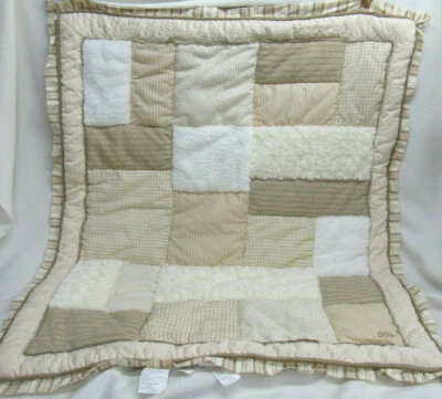 Одеяло для детской кроватки Cocalo лоскутное одеяло коричневое бежевое - Изображение 1 из 4