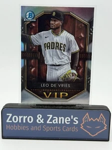 Leo De Vries 2025 Bowman VIP Chrome Insert  #VIP-14 San Diego Padres - Picture 1 of 2