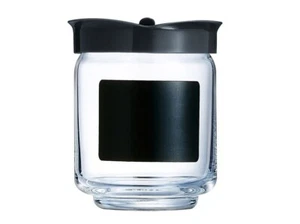 SET 6 BARATTOLI 0,28CL STORING LABEL SPICY LUMINARC - IN VETRO CON LAVAGNA - Foto 1 di 2