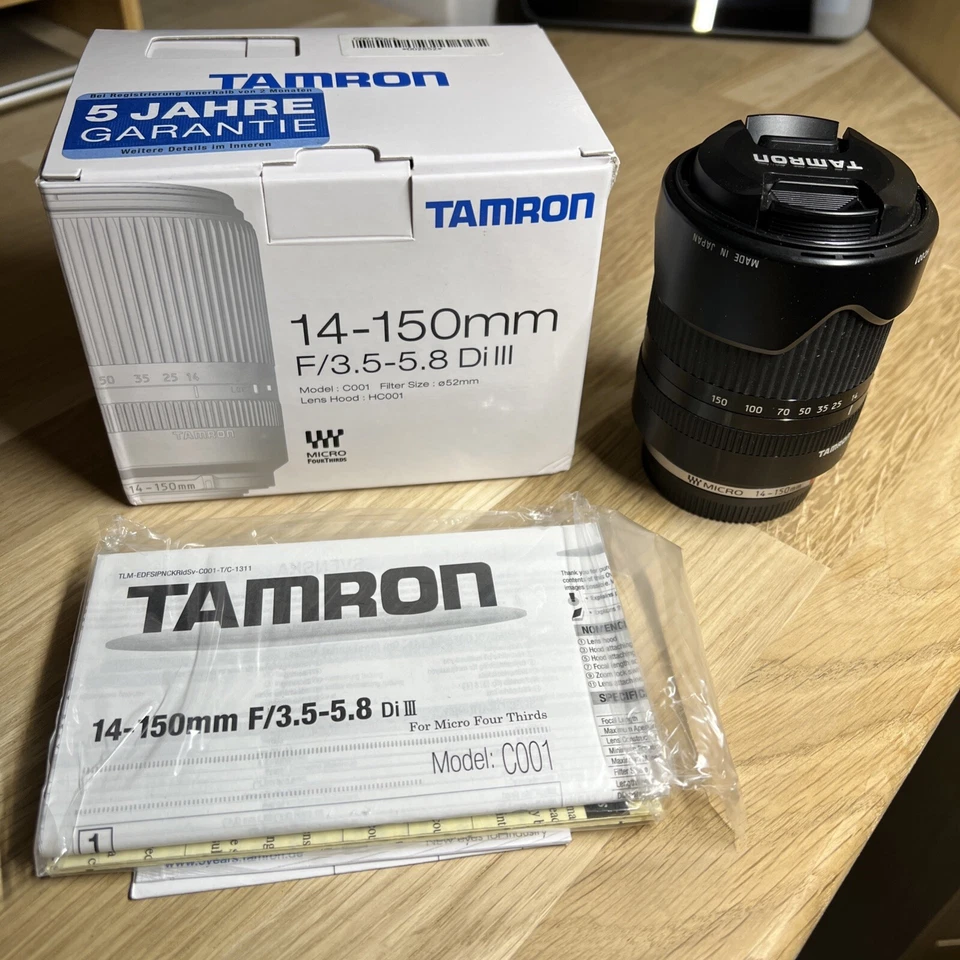 Tamron Objektiv 14–150 mm f/3,5–5,8 Di III M4/3 Mount Originalverpackt - Bild 1 von 3