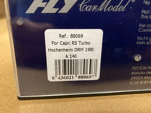 Fly Slot Car 88069 Ford Capri RS Turbo 1:32 Scale - Picture 1 of 5