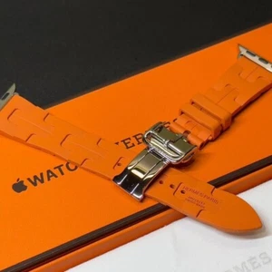 Hermes Apple Watch Kilim Sport Band Orange Single Tour 40mm 41mm 42mm w/ Box - Afbeelding 1 van 7