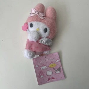 Süßes Sanrio Valentines Pink My Melody Plüschtier mit Kette 6 Zoll Schlüsselanhänger - Bild 1 von 4
