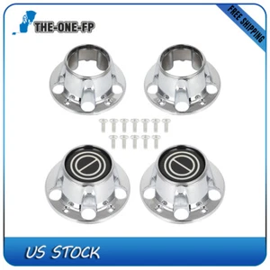 4 X Center Cap Wheel Cover Chrome Fits Ford F150 Bronco 1980-1996 4X4 Front Rear - Picture 1 of 16