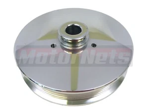 79-93 Polea de dirección asistida de aluminio polaco Ford 302 Serpentine Mustang - Imagen 1 de 2