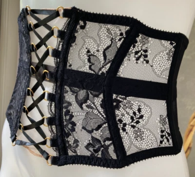 Agent Provocateur M waspie cintura modelador corsé encaje negro ESSIE nuevo AP3 Foto 1 de 4