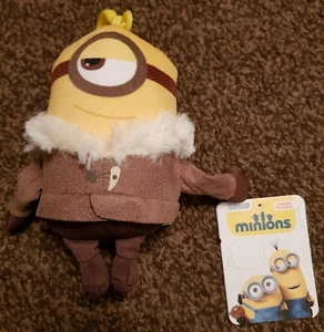 Minions Film - Plüsch Rucksack/Taschenclip - Parka Stuart (5 Zoll) Neu mit Etikett  - Bild 1 von 2