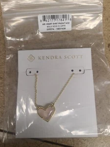 Kendra Scott Ari Necklace Rose Quartz/Gold - Picture 1 of 2