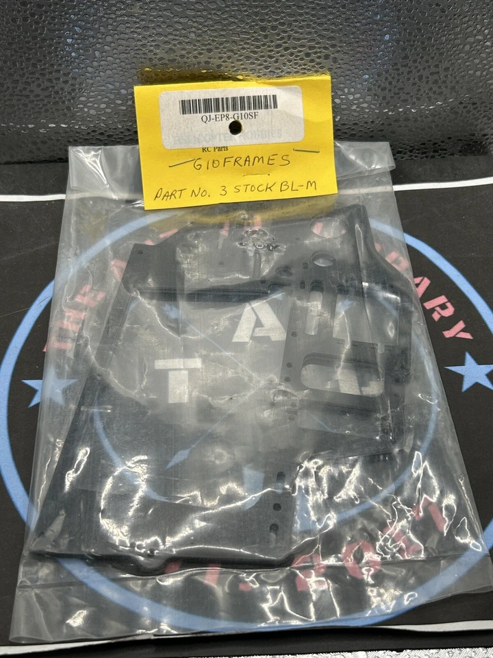 Quick Worldwide. EP8 EP 8. G10 Main Frame, Black. NOS Heli Hobby - Image 1 of 1