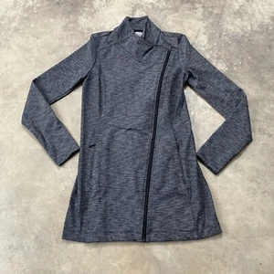 Athleta Intention Jacket Womens XS Gray Black Asymmetric Full Zip 350702 - Picture 1 of 9