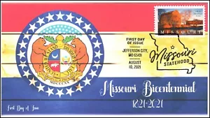 21-254, 2021, Missouri Statehood, First Day Cover, Pictorial Postmark, SC 5626 - Picture 1 of 1