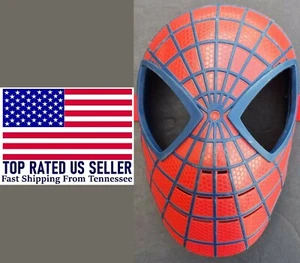 Spider Man Hard Plastic Full Mask Rubber Eye Support Child Easter Costume - Picture 1 of 8