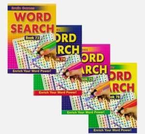 Set Of 4 x Wordsearch A5 Word Search Puzzle Book Travel Brain Books 516 Puzzles - Picture 1 of 4