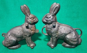 GENUINE Griswold Cast Iron Easter Bunny Rabbit Cake Mold #862 & 863 Erie PA USA - Picture 1 of 19