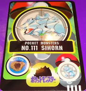 Carta Pokemon 1997 Rhyhorn Bandai Sealdass - Foto 1 di 1