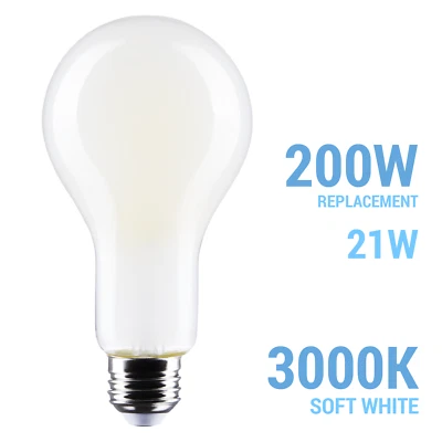 Satco S12450 LED 120 Voltios 21W = 200W A23 Medio E26 No Regulable 3000K Blanco Suave Foto 1 de 4