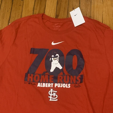Albert Pujols St. Louis Cardinals Nike 700th Home Run Red T-Shirt Men's 2XL XXL Cover