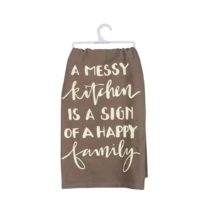 Toalla de plato saco de harina Primitives By Kathy ~ Dessy Kitchen is Happy Family - Imagen 1 de 1
