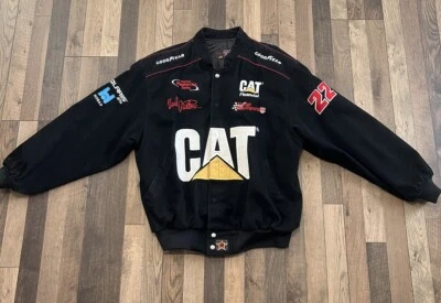 Chaqueta de diseño JH para hombre XL amarilla CAT Ward Burton Racing Dodge Goodyear Nascar Foto 1 de 4