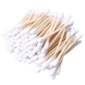 Cotton Swabs 1200 Count Bamboo Sticks Cotton Swabs Cotton Buds With Wooden Handl - Picture 1 of 6