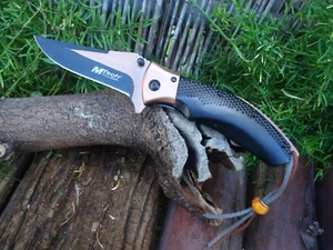 Cuchillo de colección, mango de aluminio, cuchillo de fantasía, cuchillo naranja, cuero, 057 - Imagen 1 de 7