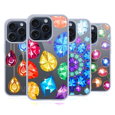 HEAD CASE DESIGNS SPARKLING GEMSTONES SOFT GEL CASE FOR APPLE iPHONE PHONES - Image 1 of 4