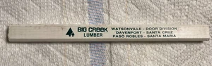BIG CREEK LUMBER Advertising Carpenter Pencil~ Flat Style -NEW UNSHARPENED - Picture 1 of 4