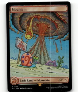 FOIL - MTG Mountain (1942) - Secret Lair X Bob Esponja - Imagen 1 de 1
