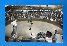 Vintage Postcard Scene Of Cock Fight Juarez Mexico Plaza de Gallos
