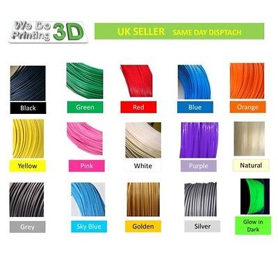  3D Printer Filament PLA 1.75mm, 20+ Colours - 100m 50m 20m 10m Lengths - Reprap • 3.95£