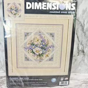 Dimensions Needlecrafts fiori punto croce contati e pizzo Sandy Orton 35105 - Foto 1 di 8