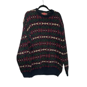 Suéter de Colección Stone Haven Ramie Algodón Tejido con Cable Cuello Redondo Abuelo Talla XL - Imagen 1 de 4