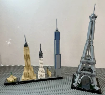 Lego 21019 21028 Architecture Lot 2 Complete Sets New York City The Eiffel Tower - Image 1 of 4