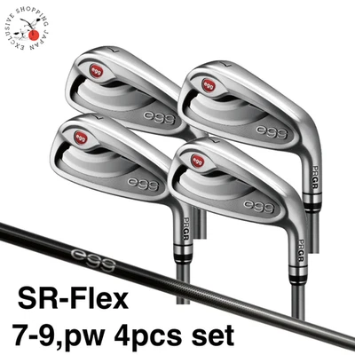 PRGR Golf New EGG Iron Wedge Set 7-9,PW 4pcs Original Graphite Shaft M40 SR-Flex - Image 1 of 4