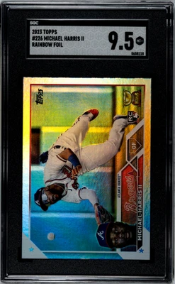 2023 Topps #226 Michael Harris II Rainbow Foil SGC 9.5 - Image 1 of 2