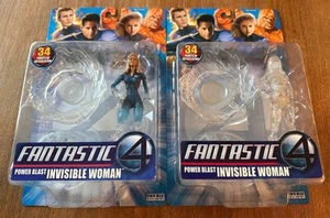 2 2005 ToyBiz Fantastic 4 Power Blast INVISIBLE WOMAN Figure - 6” - NEW - Picture 1 of 12