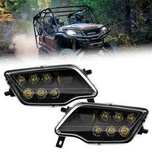 2X LED Headlight Hi/Low For Honda Pioneer 1000 Rancher 420 Foreman 500 / Rubicon - Picture 1 of 14