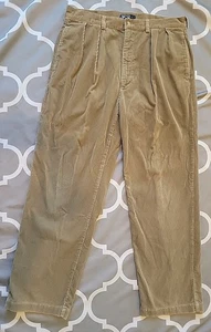 Vtg Polo Ralph Lauren Cords Andrew Pant Corduroys Mens 35x30 Straight Tan Y2K - Picture 1 of 21