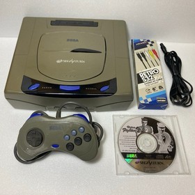 SEGA Saturn Console Gray HST-3210 w/ Controller, Cables & Virtua Fighter2 Tested