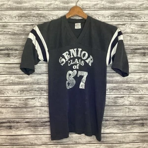 Vintage Senior Class of 87 Shirt Men Medium Ringer Jersey First Score Activewear - Picture 1 of 8