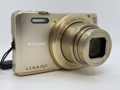 [Exc+++] 尼康 Coolpix S7000 1600 万像素 20 倍变焦数码相机 Wi-Fi 金色 来自日本 — 第 1/4 张图片